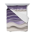 thumbnail image 7 of Purple Wave Queen Size Down Alternative Comforter, Lightweight Comforter Quilt Bedding Set with Pillow Shams Coastal Ombre Ocean Grey Stripes Beach Sand All Seasons Bed Comforter Duvet Insert 90"x96", 7 of 7