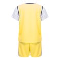 thumbnail image 2 of Miaeowve Kids Boys Girls 2 Piece Basketball Outfits Athletic Jersey T-Shirt with Mesh Shorts Sports Yellow 140, 2 of 7