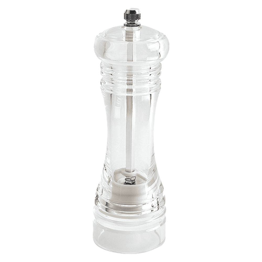 Refillable Salt and Pepper Grinder Set Clear Acrylic Black Peppercorn