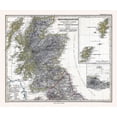 thumbnail image 2 of Stieler 30x26 White Modern Wood Framed Museum Art Print Titled - Northern England Scotland - Stieler  1885, 2 of 4