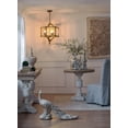 thumbnail image 5 of Lighting Fixtures 3 - Light Wood Drum Chandelier, Hanging Light Fixture with Adjustable Chain for Kitchen Dining Room Foyer Entryway, Bulb Not Included,Table Lamps, 5 of 11