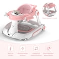 thumbnail image 4 of AILEEKISS 5-in-1 Musical Baby Walker with Wheels, Foldable Baby Walker for Boys Girls, Pink Beige, 4 of 10