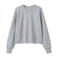 thumbnail image 5 of Dwellite Oversized Sweatshirt for Women Crewneck Fleece Pullover Sweatshirt Fall Fashion Loose Fit Shirts Gray S, 5 of 5
