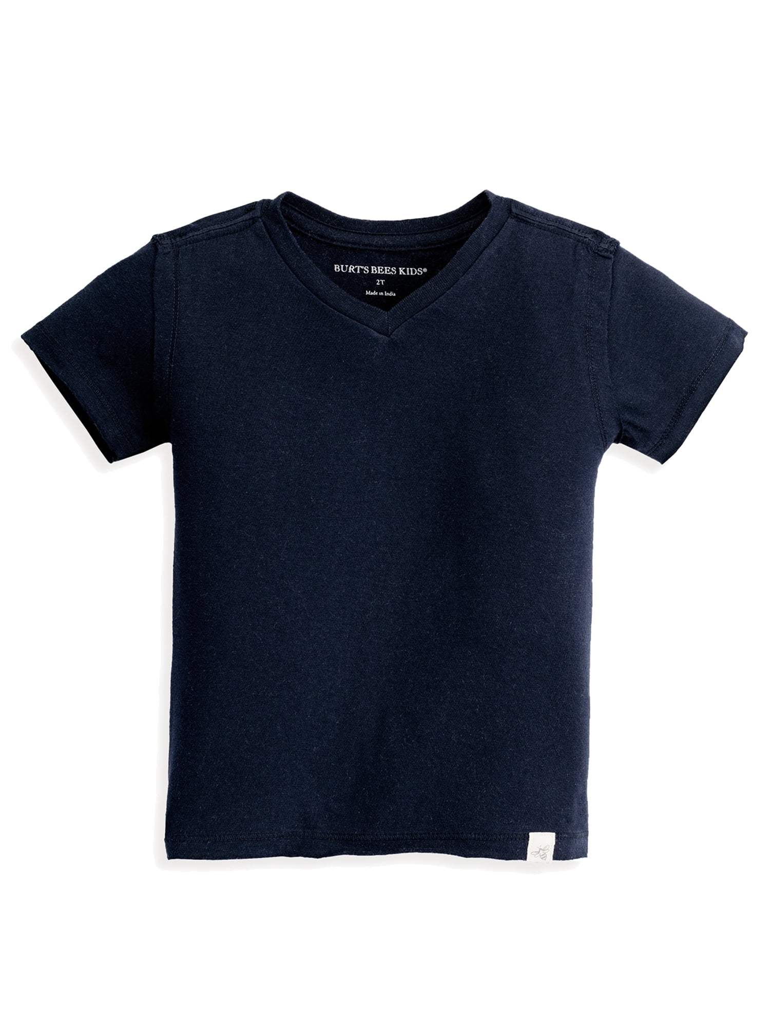 Burt's Bees Baby and Toddler Boys Solid V-Neck Organic Tees, 3-Pack