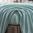 thumbnail image 3 of Linery & Co. Premium Super Soft Extra Plush Fleece Sheet Set Cloud Blue Full, 3 of 5