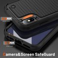 thumbnail image 3 of Nalacover iPhone XS Max Case, Heavy Duty 3 in 1 Rugged Shockproof Rugged Silicone Hybrid Hard PC Soft TPU Bumper Camera Raised Drop Protective Girls Women Boy Men Phone Covers, Black, 3 of 9