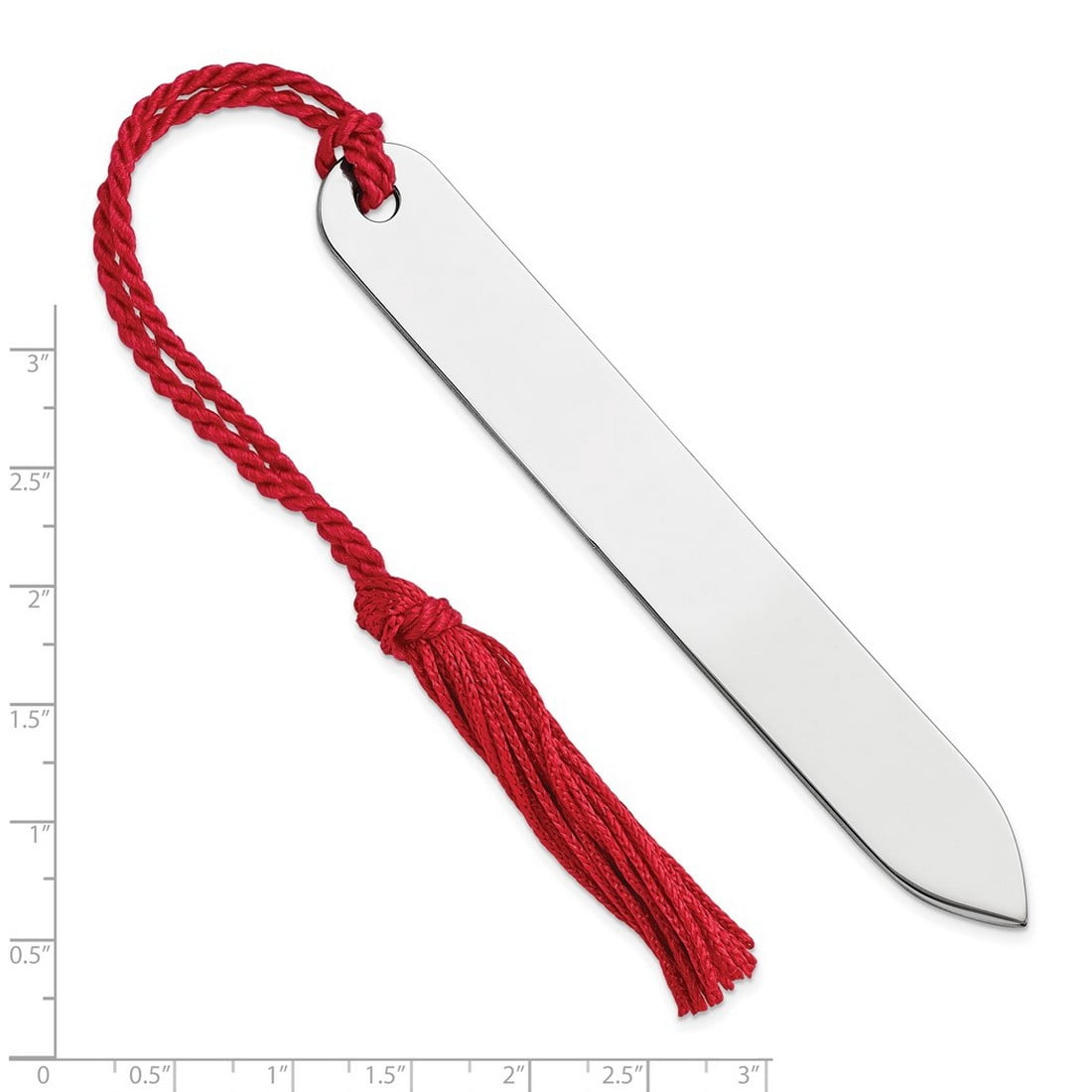 925 Sterling Silver Solid Polished Bookmark 15.2mm Wide Link Bracelet for Women - 22.9 Grams