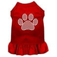 thumbnail image 1 of Chevron Paw Screen Print Dress Red Med (12), 1 of 1