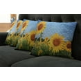 thumbnail image 5 of Ambesonne Floral Throw Pillow Cover 4 Pack, Sunflowers on the Wall, 24", Yellow Green, 5 of 5