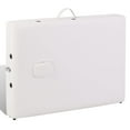 thumbnail image 5 of vidaXL Cream White Foldable Massage Table 2 Zones with Wooden Frame, 5 of 5