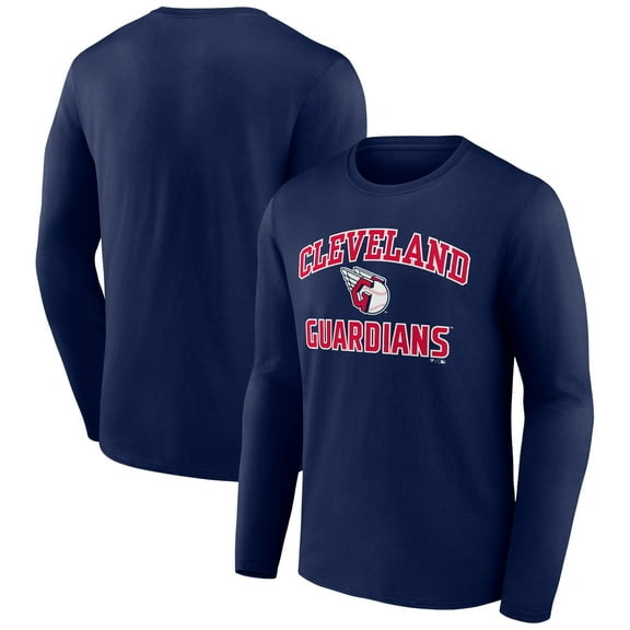 Men's Navy Cleveland Guardians Heart & Soul Long Sleeve T-Shirt