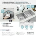 thumbnail image 3 of Azuni Dual Mount 32" Stainless Steel Double Bowl Kitchen Sink with 5 Accessories C233, 3 of 11