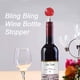 thumbnail image 2 of 2 tapones de vino decorativos y brillantes, divertidos y bonitos tapones para botellas hechos de aleación de zinc, de silicona y cristal, accesorios para vino tinto, whisky, champán, vino, 2 of 5