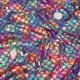 thumbnail image 5 of Tela de escamas de 1,09 yardas, 59 pulgadas de ancho, roja iridiscente, brillante, holográfica, spandex, poliéster, brillante, con estampado de escamas de pez, 5 of 9