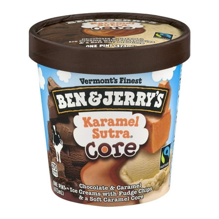 Ben & Jerry's Karamel Sutra W/Caramel Core Ice Cream, 1 pint - Walmart.com