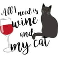 thumbnail image 3 of CafePress - All I Need Is Wine And My C Women's Light Pajamas - Women's Short Sleeve Print T-Shirt and Pants Light Cotton Pajama Set, 3 of 7