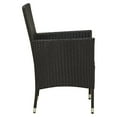 thumbnail image 5 of vidaXL Patio Dining Set Outdoor Dining Table and Chairs Poly Rattan Black, 5 of 11