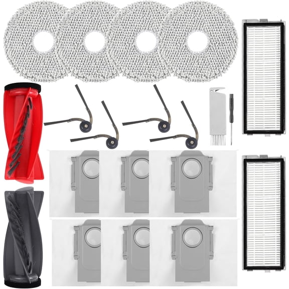 20 Pack Replacement Accessories for Roborock Qrevo Curv Robot Vacuum