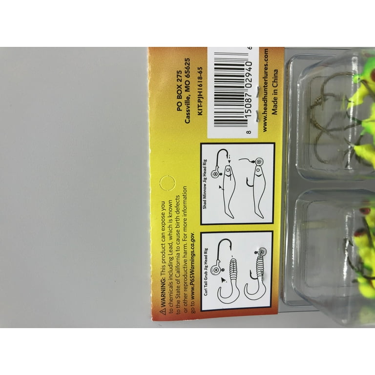 Headhunter Lures Jig Head - 65 Pc - Ideal for Crappie Fishing