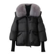 thumbnail image 5 of Sakmal Quilted Womens Winter Coats with Faux Fur Zip Up Oversized Puffer Down Coat Padded Black Windbreaker Jackets for Women, 5 of 5