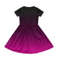 thumbnail image 4 of XADYUY Girls Summer Dress Kids Casual A-Line Short Sleeve Midi Dress Gradient Crew Neck Sundresses Loose Swing Dresses with Pockets,3-4Years,Hot Pink, 4 of 6