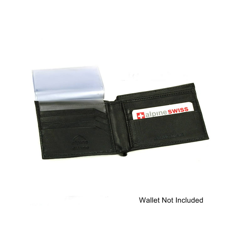 Alpine Swiss Set of 2 Plastic Wallet Inserts 6 Page Card Holder