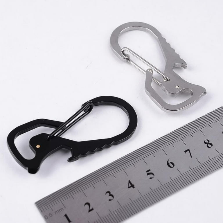 Carabiner Keychain Clip, Anti-lost key holder and Quick Release Backpack  Clasps/Hook with Multitool 