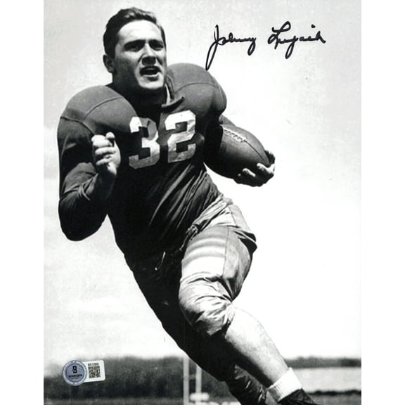 Johnny Lujack Autographed 8x10 Photo Notre Dame Fighting Irish Beckett BAS QR #BS12868