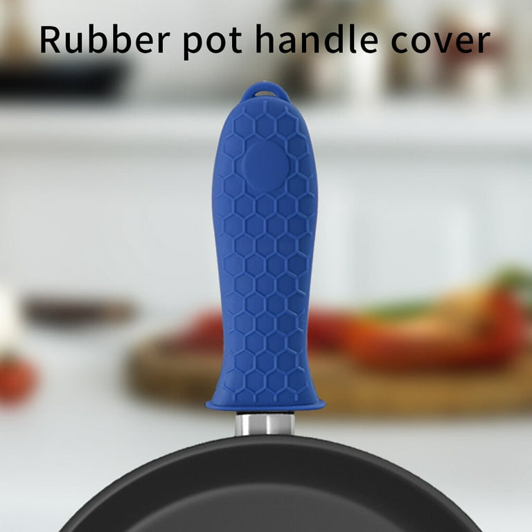 3Pcs Silicone Pot Holder Cast Iron Hot Skillet Handle Cover Potholder Pan  Sleeve