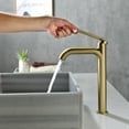 thumbnail image 2 of High Arc Bathroom Sink Faucet, Solid Brass Single Lever Bathroom Basin Faucet, 2 of 5