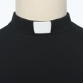thumbnail image 3 of BLESSUME Men's Clergy Tab Collar Polo Shirt Long Sleeve Pastor Minister Preacher Shirt Priest Tops, 3 of 6
