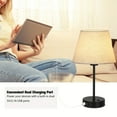 thumbnail image 6 of Table Lamps Set of 2 - Modern Bedside Lamps with Dual USB Charging Ports, Perfect for Bedroom, Living Room, Study, 6 of 19
