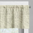 thumbnail image 3 of Ambesonne Tropical Window Valance, Botanical Exotic Leaves, 54" X 12", Pale Sepia and Cream, 3 of 5