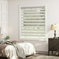 thumbnail image 2 of Superjoe 33"W X 72"H Dual Layer Zebra Roller Shades Cordless Blinds for Windows, Sheer or Privacy, White, 2 of 19
