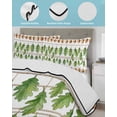 thumbnail image 3 of Quilts Queen Size Bedding Set, Summer Botanical Reversible Summer Quilt 3 Pieces, Watercolor Acorn Spring Plant Leaves Lightweight Bedspreads Coverlets with 2 Pillow Shams for All Seasons, 3 of 5
