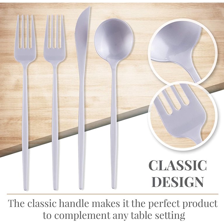 Stock Your Home 160-Piece Gold Plastic Silverware Set Includes 80 Fork