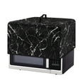 thumbnail image 2 of FOR U DESIGNS Black Marble Pattern Microwave Oven Cover Uv Protection Microwave Dust Covers Protector Portable Machine Protector Decorative in Home and Office-L, 2 of 8