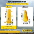 thumbnail image 3 of VEVOR Flood Barrier, 12 ft Length x 12 in Height, Reusable PVC Water Diversion Tubes, Lightweight Hydro Barrier with Excellent Waterproof Effect Used for Doorways, Garages, Yellow, 3 of 9