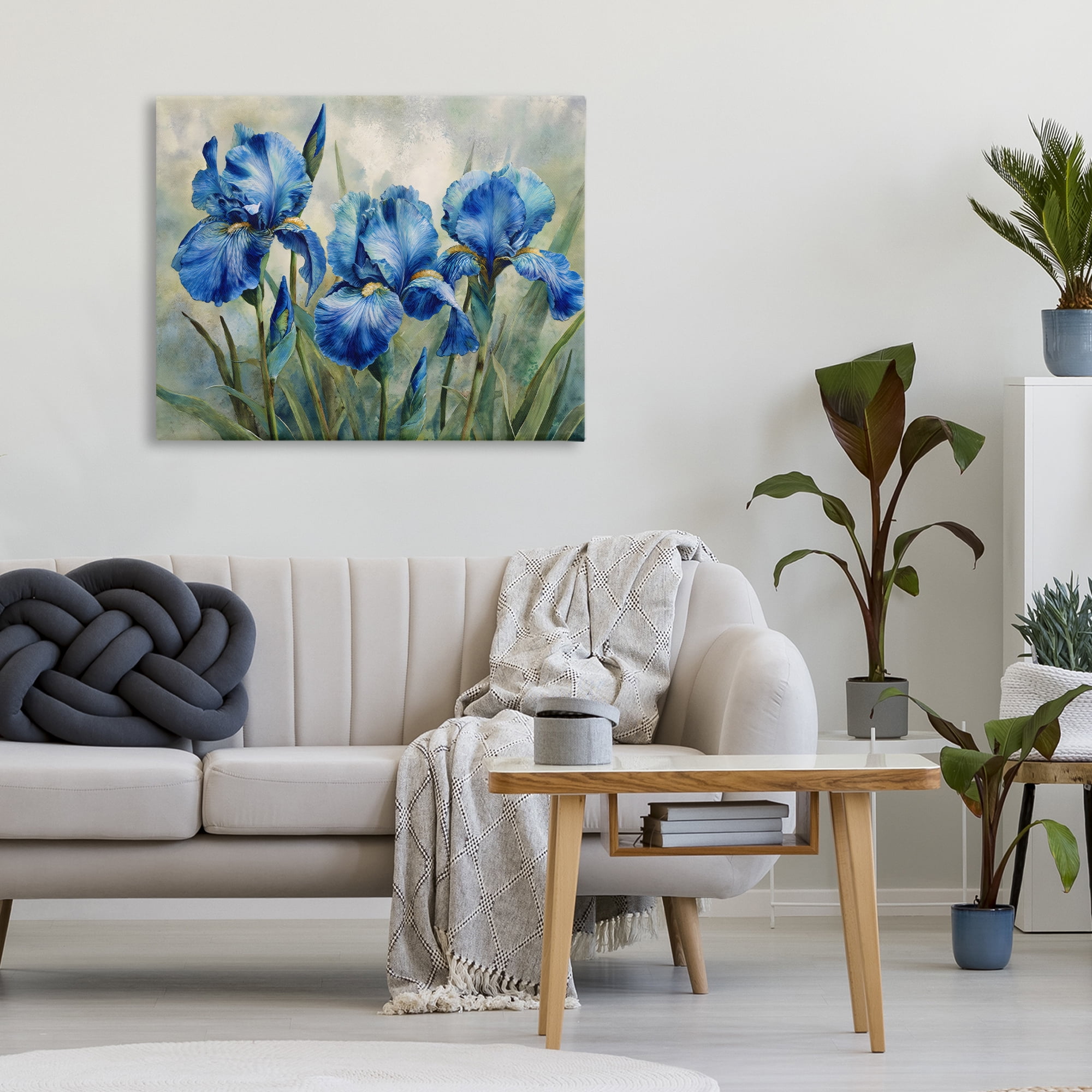 Stupell Industries Drawn Blue Iris Flowers Canvas Wall Art, design by Franklyn Gregory