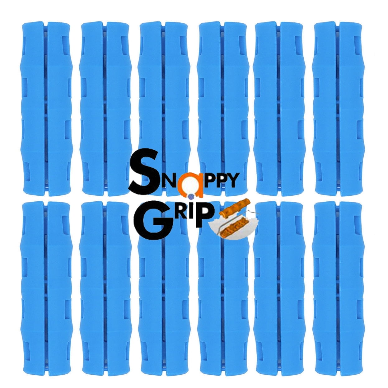 SNAPPY GRIP Egonomic Replacement Bucket Handles 4 LIGHT BLUE 
