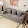 thumbnail image 3 of Leumius 71" 3 Seater Boneless Sofa Couch,Modern Corduroy Upholstered Couch with Deep Seat,Cloud Sofa for Living Room,No Assembly Required,Camel, 3 of 13