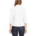 thumbnail image 3 of Women's Casual Office Open Draped Front Blazer Jacket with 3/4 Sleeves S-3XL, 3 of 4