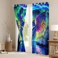 thumbnail image 3 of Erosebridal Colorful Winged Wolf Aurora Print Blackout Curtains Set of 2 (52x84 Each), Mystical Wildlife Window Curtains for Men and Women, 3 of 6