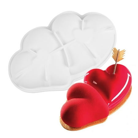 

Chocolate Cake Tin Silicone Heart Shaped Dessert Mould Mousses Cheesecake DIY