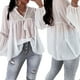 thumbnail image 3 of Txlixc Blusa de manga larga femenina con encaje, cinta de borla y patrón de punto Txlixc moda, 3 of 5
