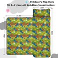 thumbnail image 5 of Rooster and Daisy Green Pattern Teens Toddler Nap Mat with Pillow, Sleeping Mat Bag for Preschool Daycare 59"x22", 5 of 6