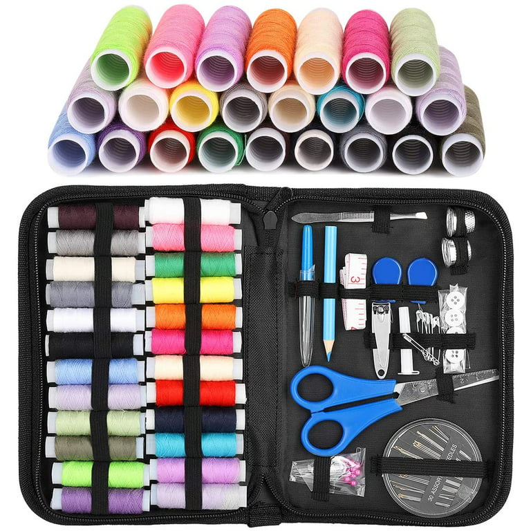 Incraftables Sewing Kit with 30pcs Multicolor Thread & Needles