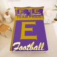 thumbnail image 5 of jejeloiu Purple Gold Football City Queen Sheet Sets For Boys,Kids Ball Gaming Bed Set,4pcs, 5 of 6