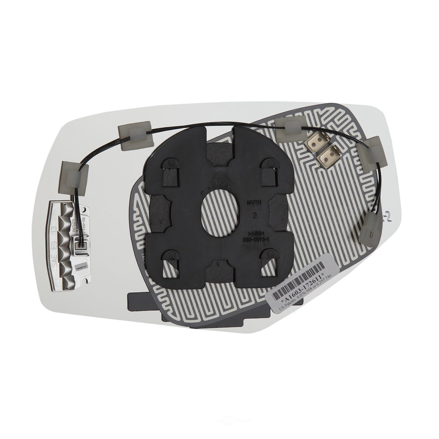 Burco Side View Mirror Replacement Glass with Motor Mount Plate - Clear Glass - 5572HSRSG