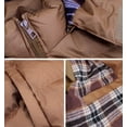 thumbnail image 4 of Men's Heavyweight Removable Hood Insulated Lined Quilted Puffer Zip Up Jacket (Brown, M), 4 of 4
